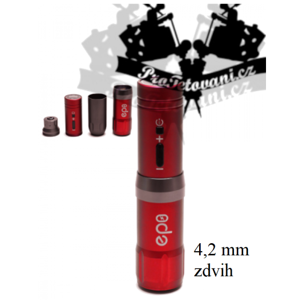 Bezdrátový rotační tetovací strojek AVA GT PEN EP8 RED 2v1 4,2 mm 
