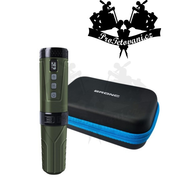 Bateriový rotační tetovací strojek Hummingbird Bronc V6 Green