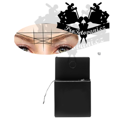 Mapovací barevná nit pro vyznačení symetrie obočí black