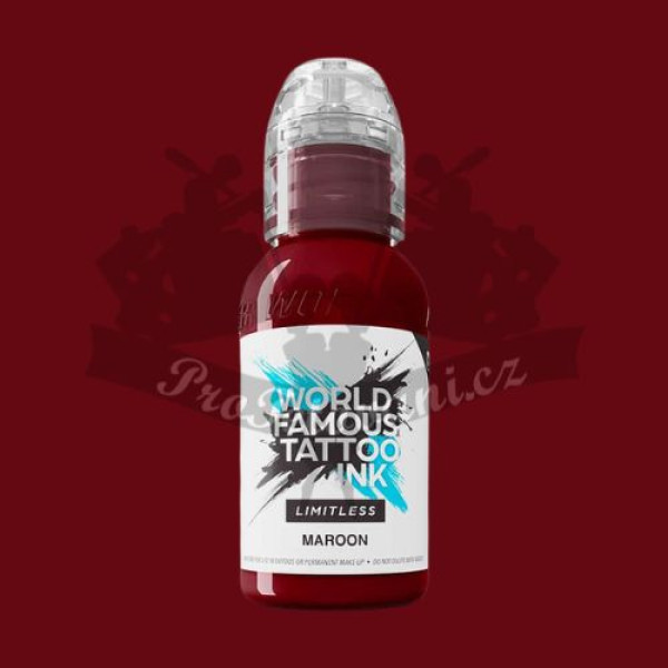 Tetovací barva World Famous Limitless MAROON 30 ml REACH