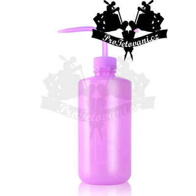 Střička plastová láhev s pipetou na tetování 500ml FIALOVÁ