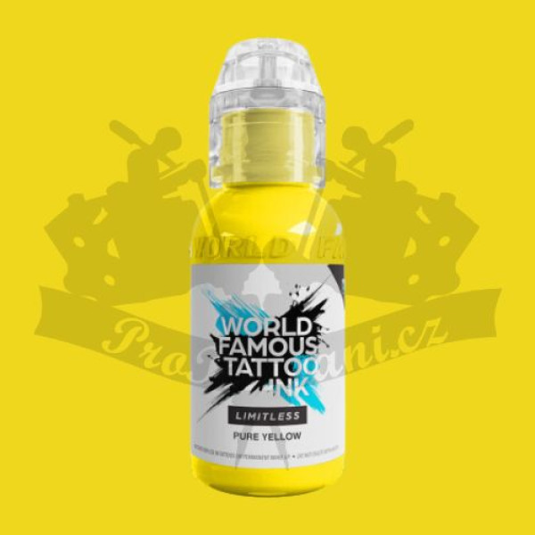 Tetovací barva World Famous Limitless PURE YELLOW 30 ml REACH 2023