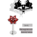 Piercing do rtu Labret Wine RED Flower