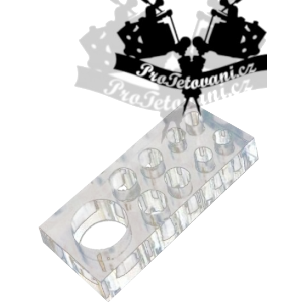 Akrylový stojánek na kalíšky podélný