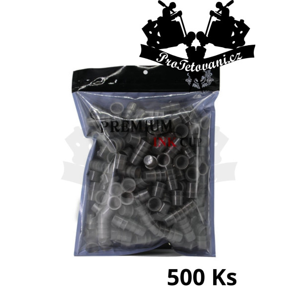 Balení kalíšků pro tetovací barvy 12mm 500ks Grey