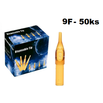 Balení sterilních plastových tetovacích špiček 50ks 9FT