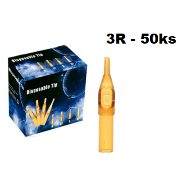 Balení sterilních plastových tetovacích špiček 50ks 3RT