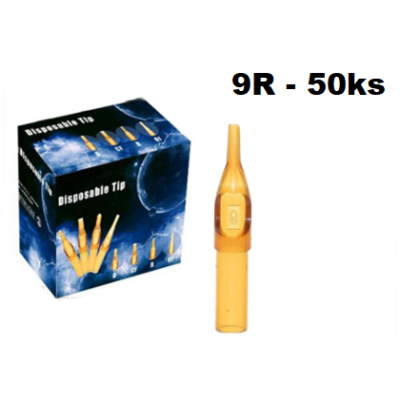 Balení sterilních plastových tetovacích špiček 50ks 9RT