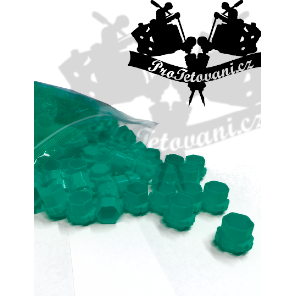 Balení spojovacích kalíšku na tetovací barvu MODUL 15 mm BLUE