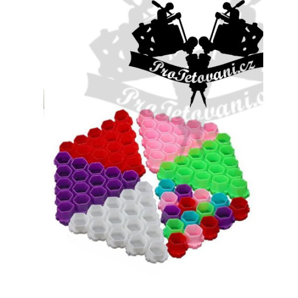 Balení spojovacích kalíšku na tetovací barvu MODUL 15 mm MIX