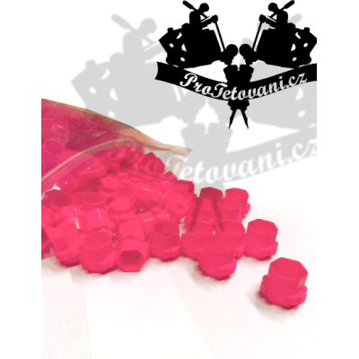 Balení spojovacích kalíšku na tetovací barvu MODUL 15 mm PINK