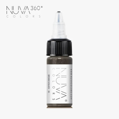 Barva pro permanentní make up Nuva 20 BROWN N BLACK REACH 15 ml