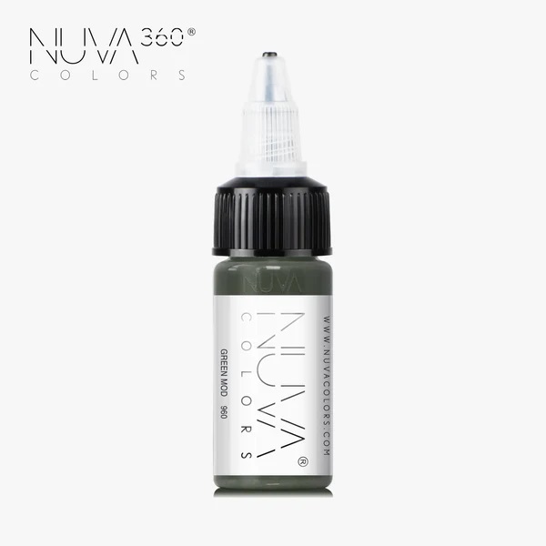 Barva pro permanentní make up Nuva 960 GREEN MOD REACH 15 ml