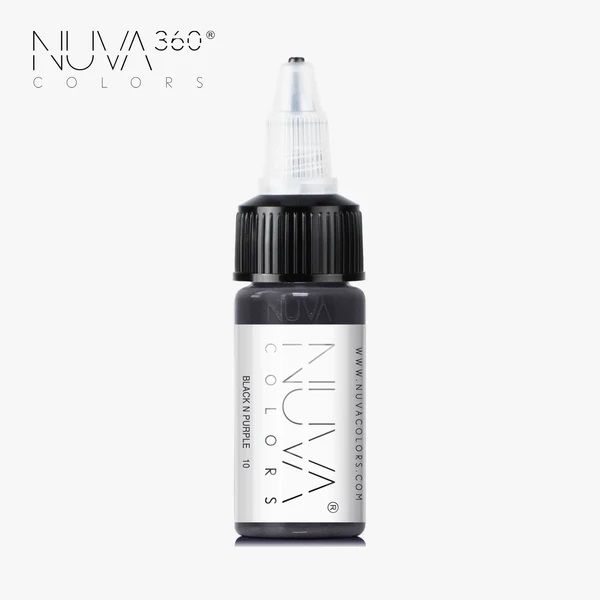 Barva pro permanentní make up Nuva 10 Black n Purple REACH 15 ml