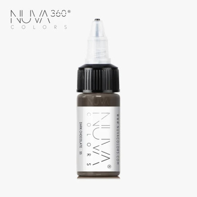 Barva pro permanentní make up Nuva 55 Dark Chocolate REACH 15 ml