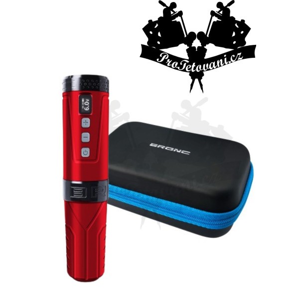 Bateriový rotační tetovací strojek Hummingbird Bronc V6 Red