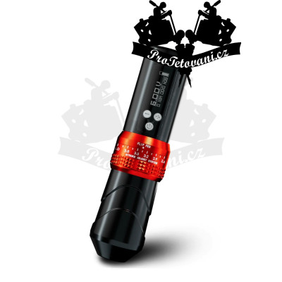 Bezdrátový bateriový rotační tetovací strojek HUMMINGBIRD BRONC X1 nastavitelný zdvih black