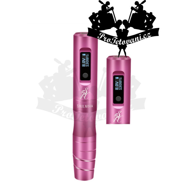 Bezdrátový strojek AVA SOULNOVA e2 PINK vhodný pro permanentní make-up