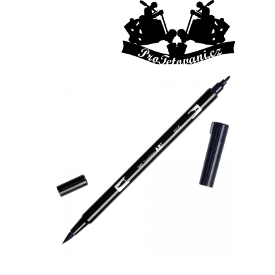 Tombow ABT Oboustranný štětcový fix na kůži i papír Black N15