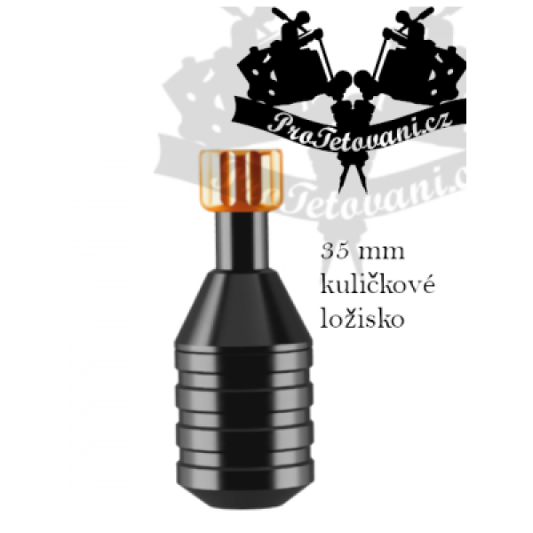 Cartridgový tetovací Grip MAX STEEL BLACK 35 mm