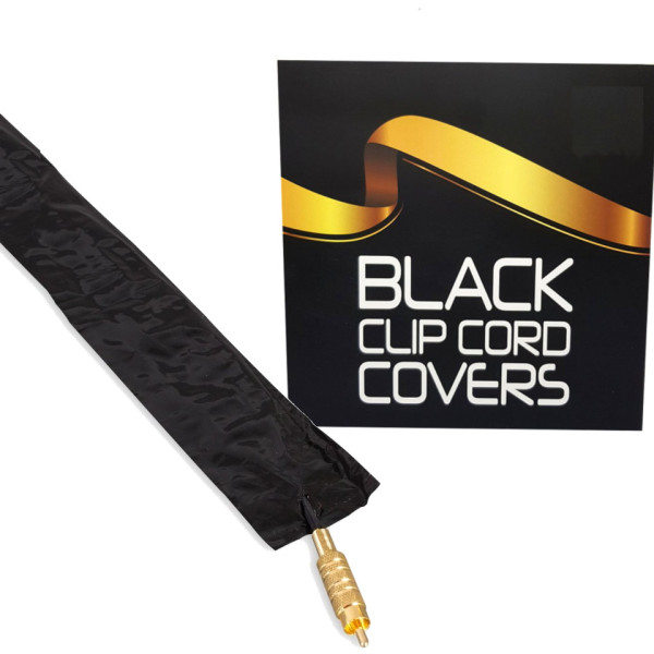 Neprůhledný clip cord obal Black 10m k nastřihání