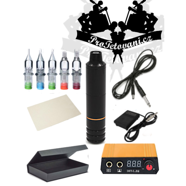 Tetovací sada s rotačním cartridgovým strojkem PEN