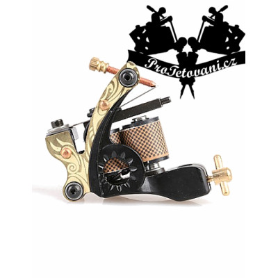 Cívkový tetovací strojek Sun a tetovací grip