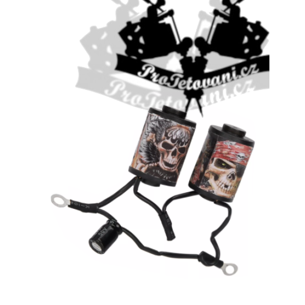 Cívky pro tetovací strojek 10 wraps SKULL