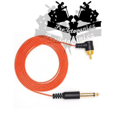 Extra tenčený RCA CORD pro tetovací strojky orange
