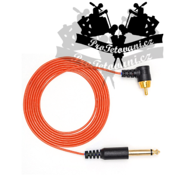 Extra tenčený RCA CORD pro tetovací strojky orange