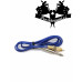 RCA clip cord silikon modrý