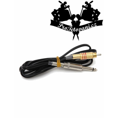 RCA clip cord silikon černý