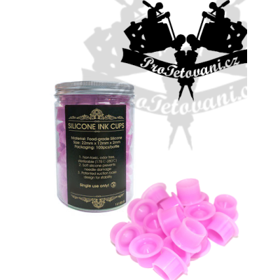 Silikonové kelímky pro tetování PINK BOX 100 ks