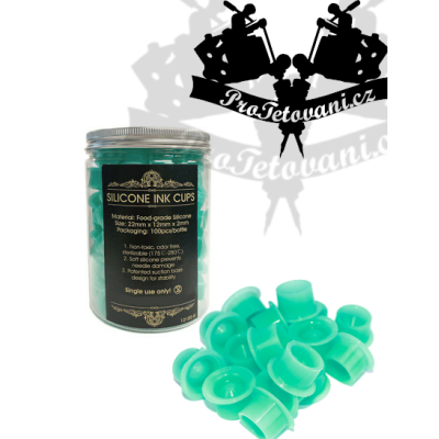 Silikonové kelímky pro tetování TYRKYS BOX 100 ks