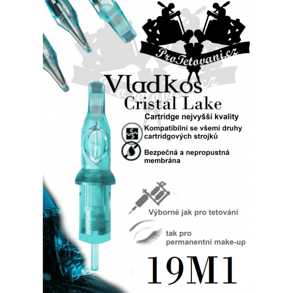 Prémiová tetovací cartridge VLADKOS CRISTAL LAKE 19M