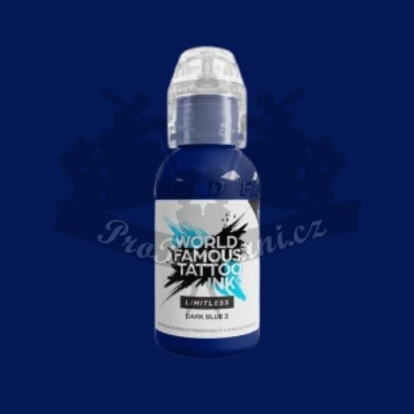 Tetovací barva World Famous Limitless DARK BLUE 2 30 ml REACH 2023