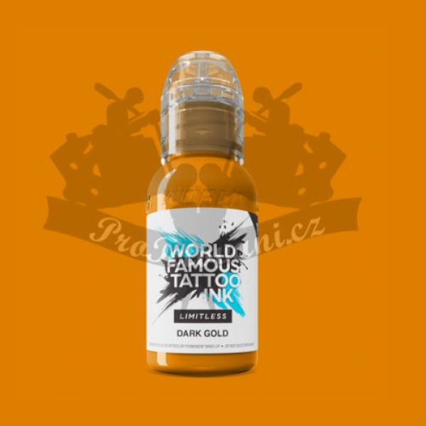 Tetovací barva World Famous Limitless DARK GOLD 30 ml REACH