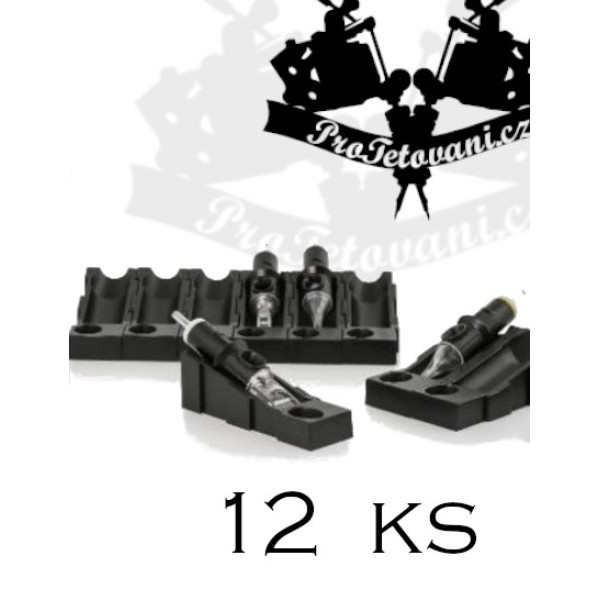 Dělitelná plastová paletka pro odkládání cartridgí s odkapávačem 12 ks