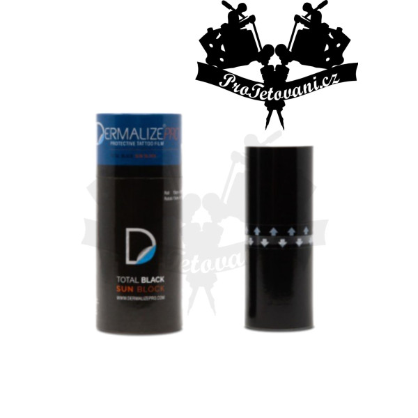 Ochranná folie po tetování DERMALIZEPRO TOTAL BLACK SUN BLOCK role 10m x 15cm