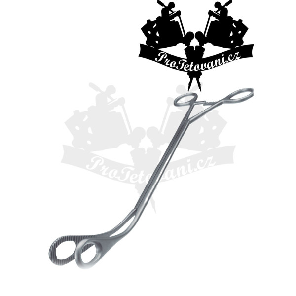 Piercingové kleště s uzavřeným očkem zahnuté dlouhé