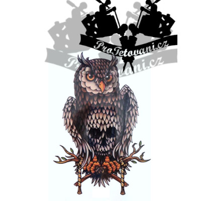 Dočasné tetování tetovačka Sova