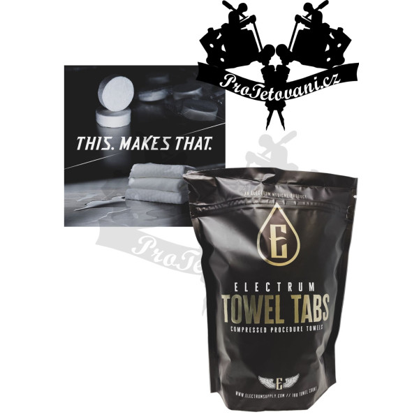 Electrum stlačené ubrousky na tetování BIO 100 Ks