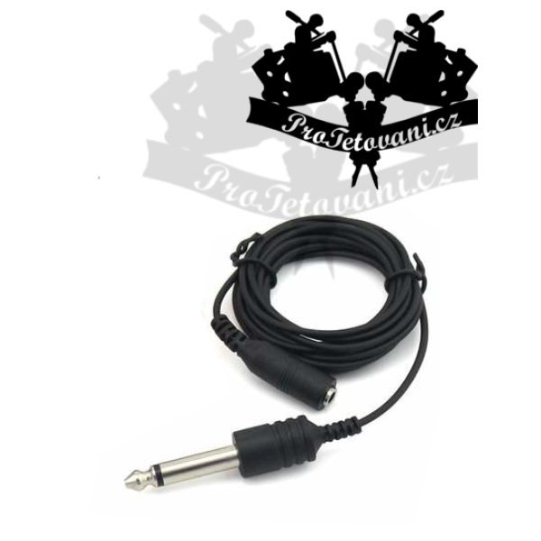 Extra tenčený 3,5 kabel s vývodem 6,3 BLACK