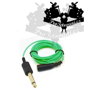 Extra tenčený 3,5 kabel s vývodem 6,3 GREEN
