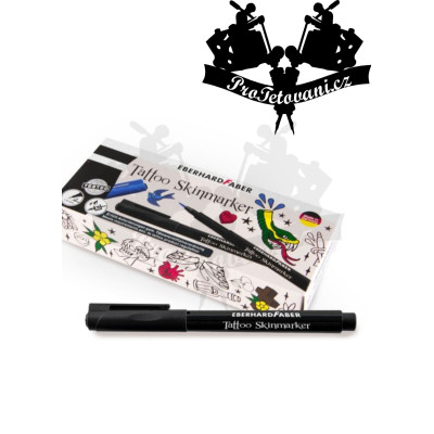 Fix na kůži Tattoo Skinmarker Eberharda Faber ČERNÝ Soft Brush