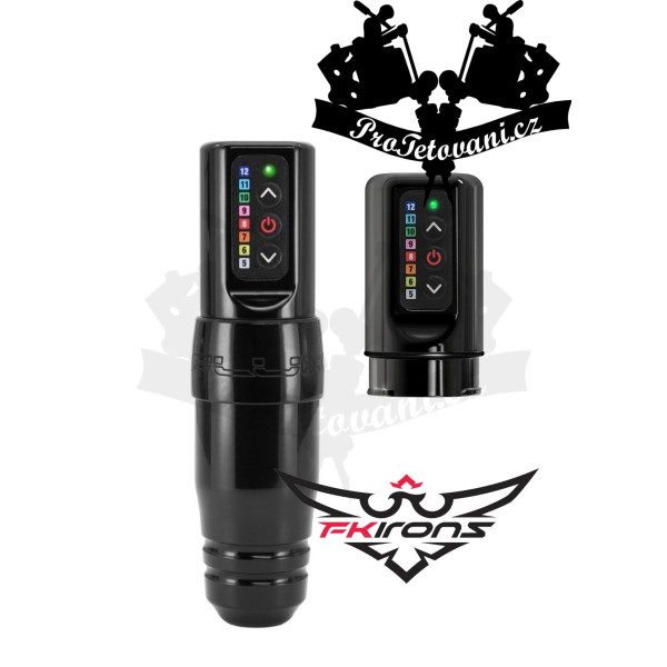 Bezdrátový rotační tetovací strojek pro PMU FK IRONS SPEKTRA FLUX S se DVĚMA BATERIEMI