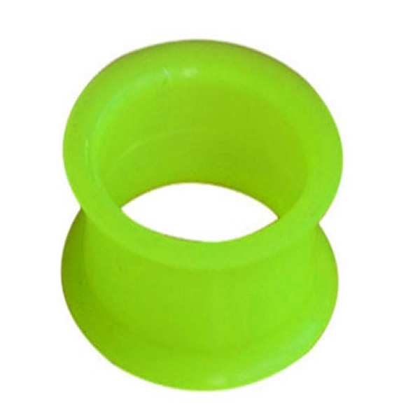 Silikonový tunel do ucha 14mm Fosforový