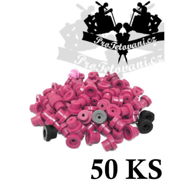 Grommets gumičky pro tetovací strojky 50ks purple mix 