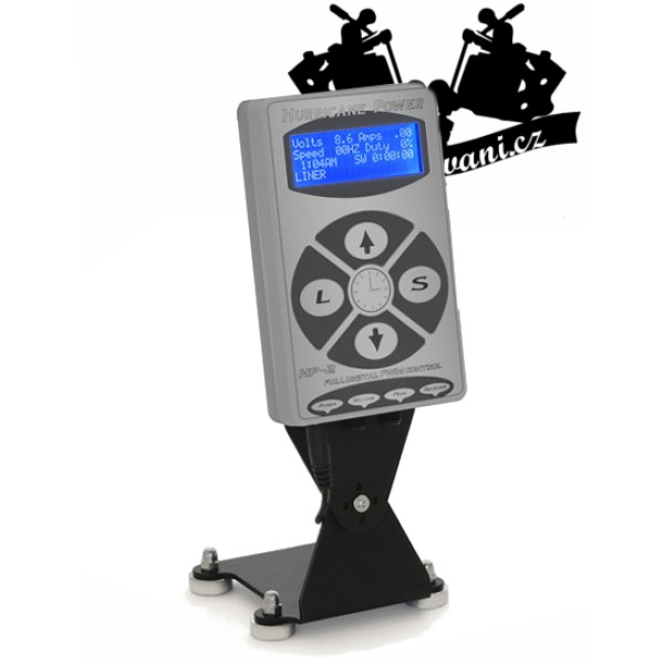 HURRICANE LCD SILVER tetovací zdroj s ovládacím panelem
