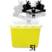 Nádobka pro tetovací odpad 5l žlutá obdélníková